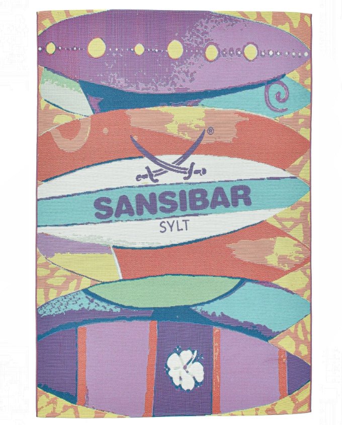 Sansibar Rantum - Beach 020 multicolor kültéri szőnyeg - Leguan Exclusive - Sansibar - 190 x 290 cm