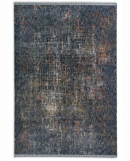 Sarezzo 6635 213 020 gitter blau/bunt design szőnyeg - Leguan Exclusive - Schöner Wohnen - 80 x 150 cm