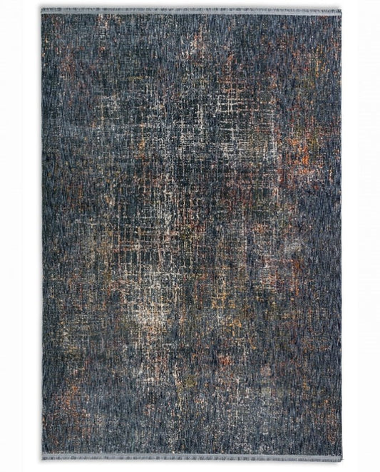 Sarezzo 6635 213 020 gitter blau/bunt design szőnyeg - Leguan Exclusive - Schöner Wohnen - 80 x 150 cm