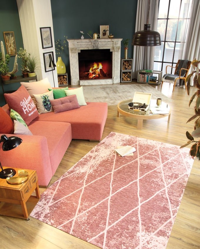 Tom Tailor Fine Lines 256 light rose vintage szőnyeg - Leguan Exclusive - Tom Tailor - 50 x 80 cm