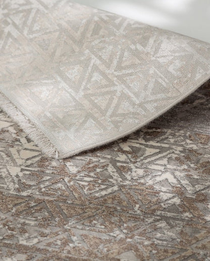 Vision 6103 213 006 triangles beige design szőnyeg - Leguan Exclusive - Schöner Wohnen - 80 x 150 cm