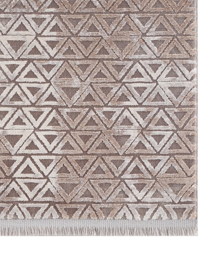 Vision 6103 213 006 triangles beige design szőnyeg - Leguan Exclusive - Schöner Wohnen - 80 x 150 cm